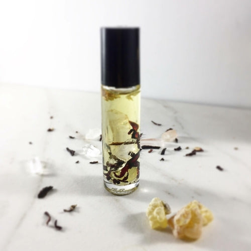 Essential Oil Blend With Crystals Frankincense and Palo Santo / Spirit