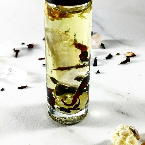 Essential Oil Blend With Crystals Frankincense and Palo Santo / Spirit