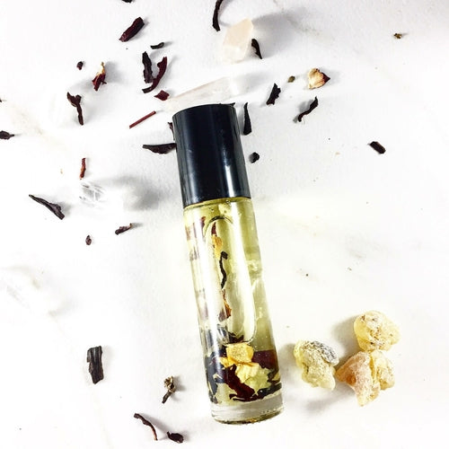 Essential Oil Blend With Crystals Frankincense and Palo Santo / Spirit