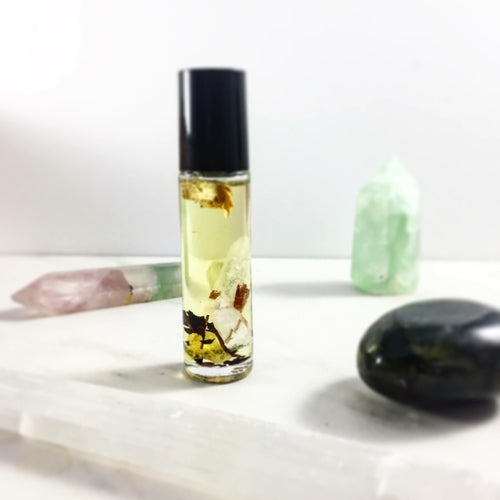 Essential Oil Blend With Crystals Frankincense and Palo Santo / Spirit
