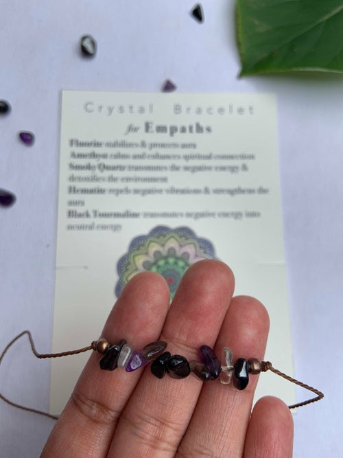 Empath Crystal Ankle Bracelet Casual Minimal Tie Closure