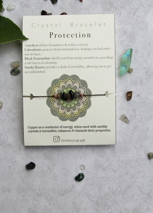 Protection Crystal Bracelet With Affirmation