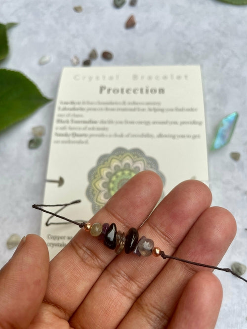 Protection Crystal Bracelet With Affirmation