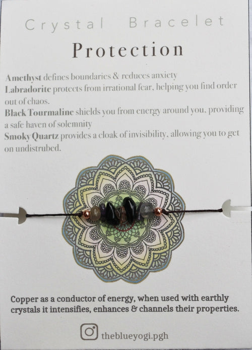 Protection Crystal Bracelet With Affirmation
