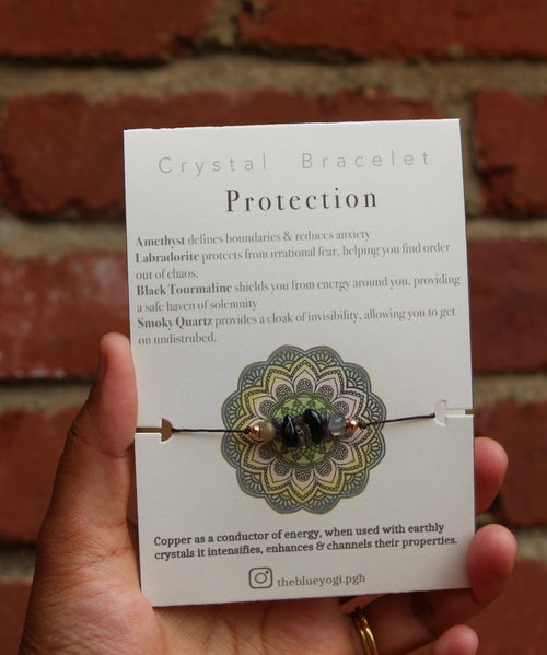 Protection Crystal Bracelet With Affirmation